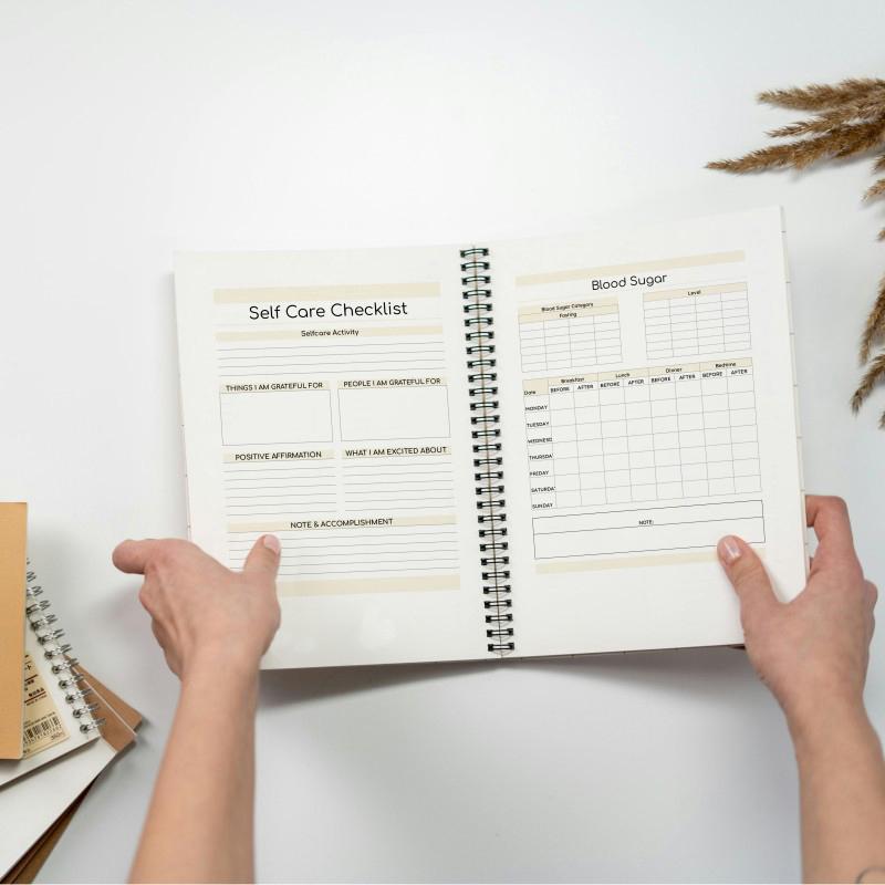 Набор медицинских блокнотов, 70+ страниц Планировщик здоровья для взрослых, Медицинские блокноты, Дневники здоровья и журналы для отслеживания здоровья